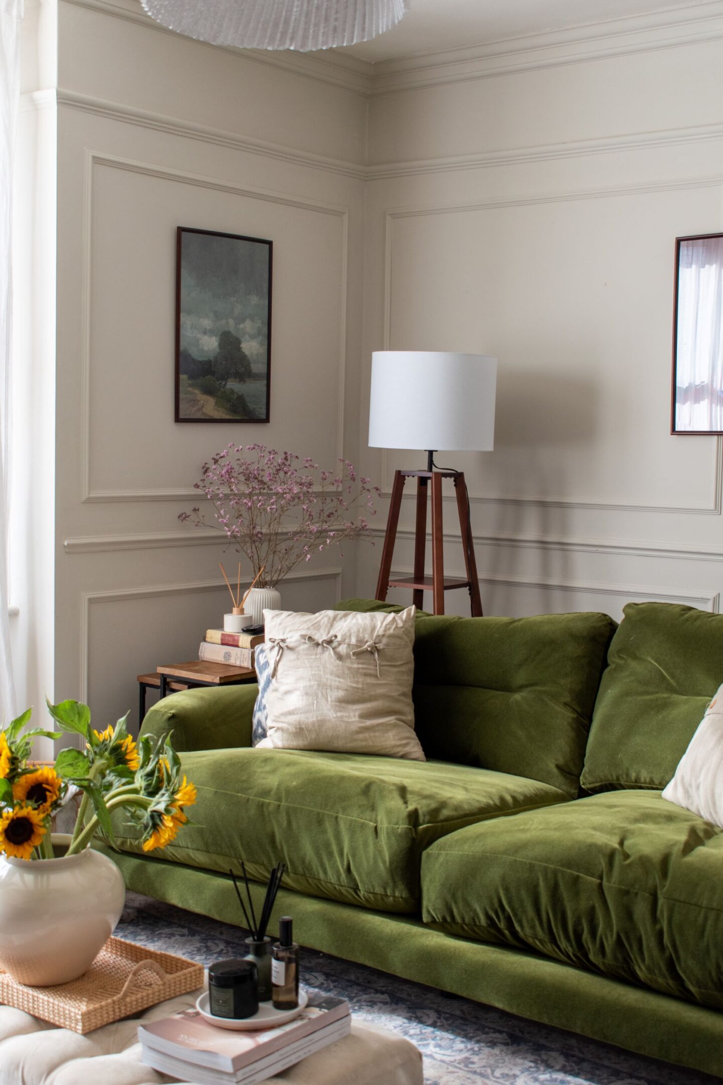 Farrow & Ball Shaded White Living Room