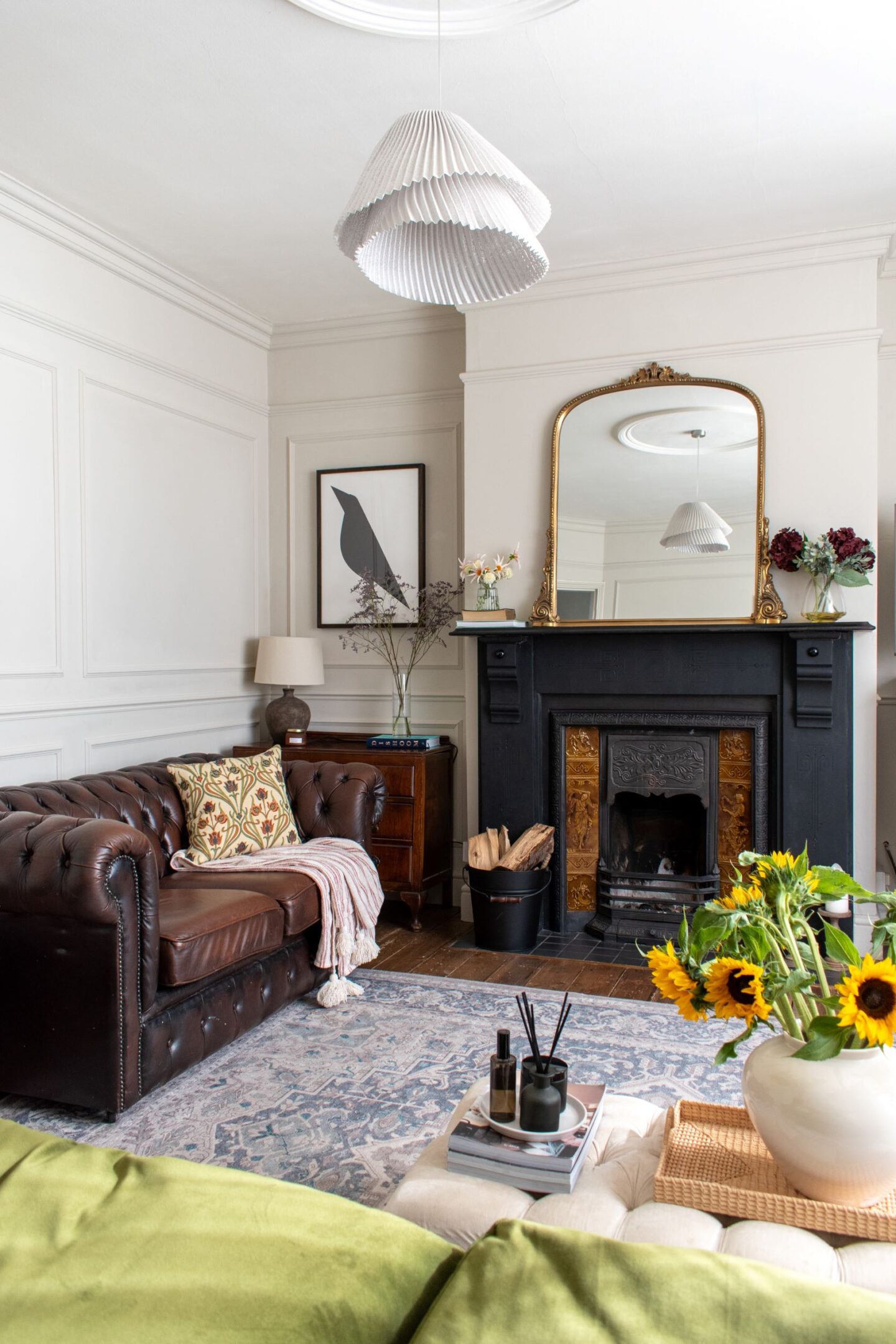 Farrow & Ball Shaded White Living Room